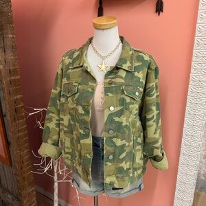 New! POL Green Camouflage Utility Jacket